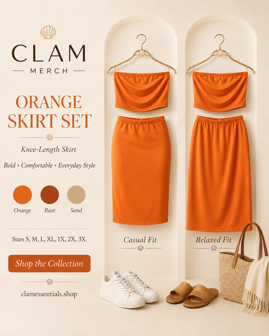 CLAMFit Crop Top & Skirt Set