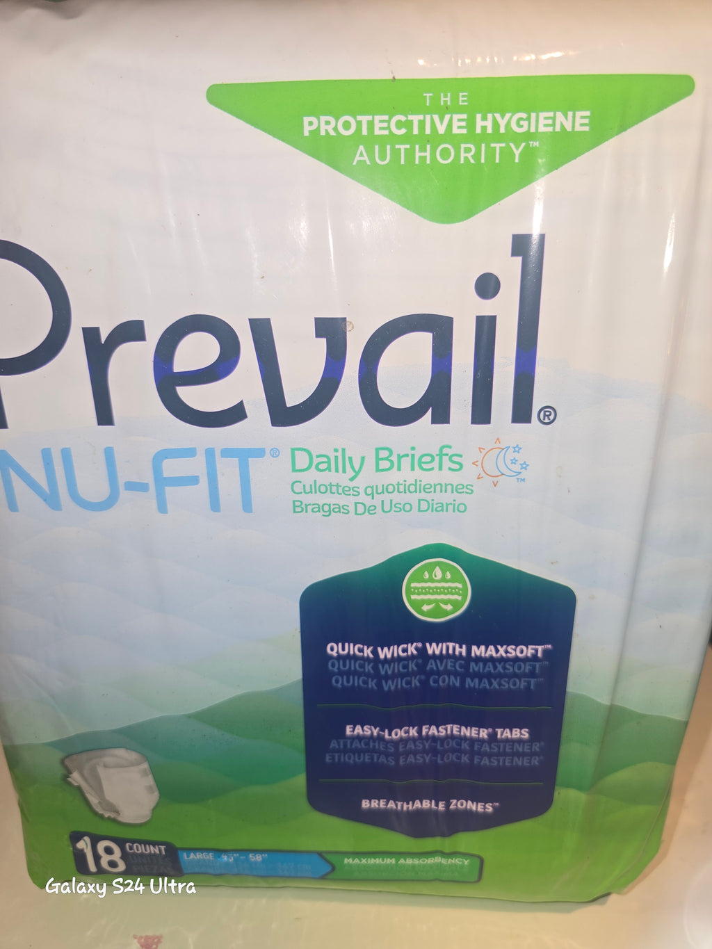 Prevail NU-FIT Daily Briefs – Large, 18 Count