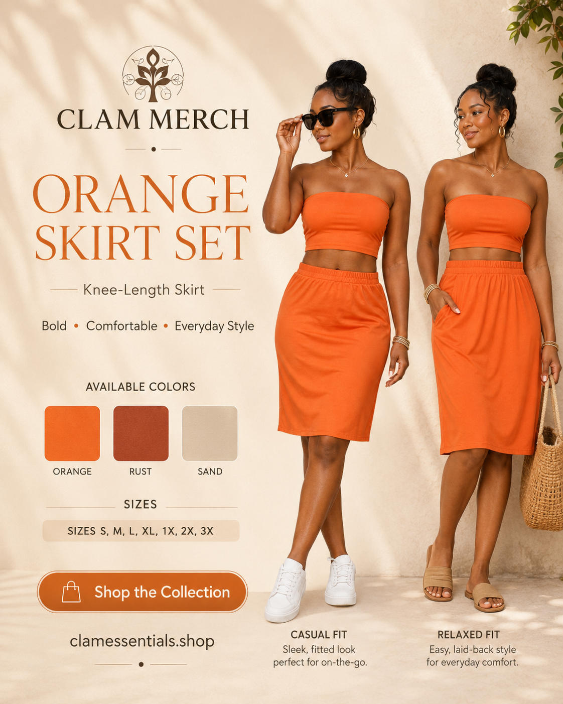 CLAMFit Crop Top & Skirt Set