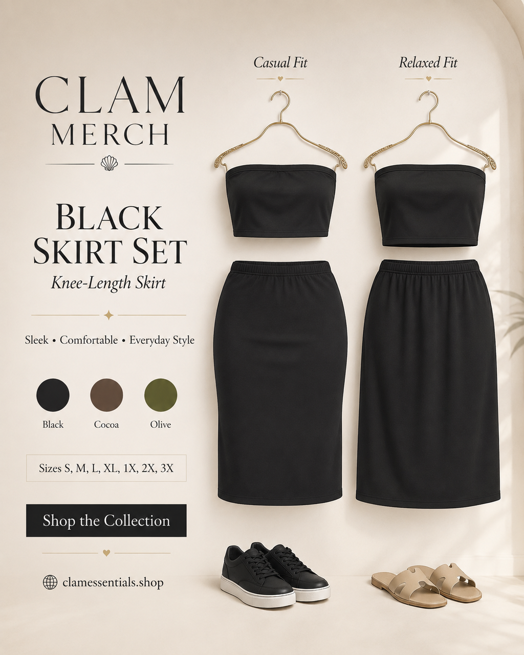CLAMFit Crop Top & Skirt Set