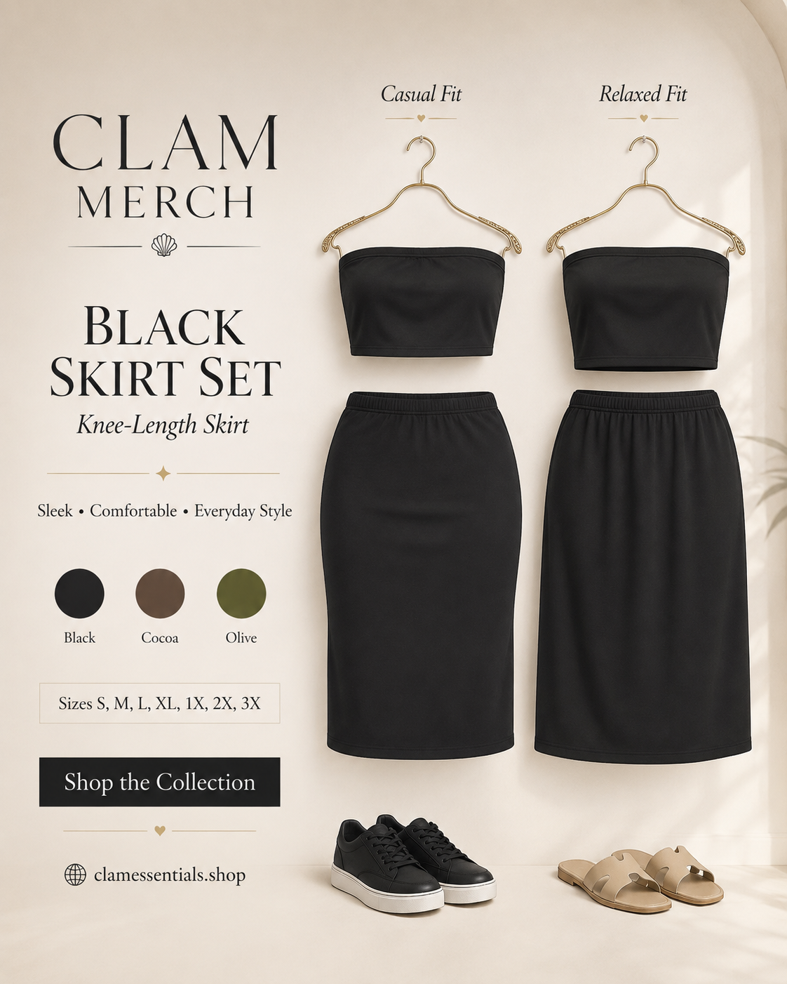 CLAMFit Crop Top & Skirt Set