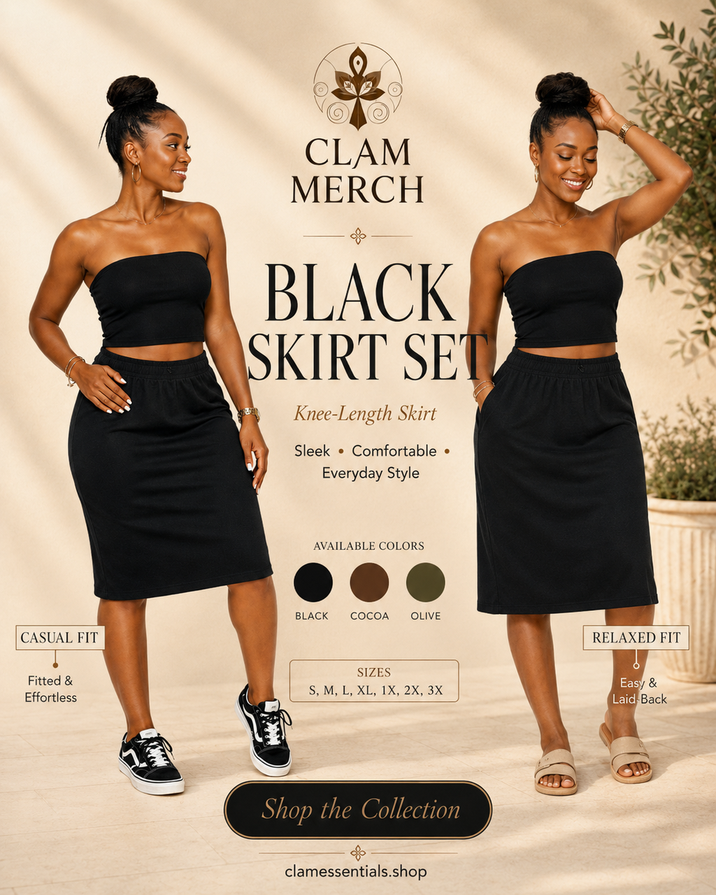 CLAMFit Crop Top & Skirt Set