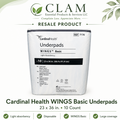 Cardinal Health WINGS Basic Underpads – 23×36 Inches, 10 Count