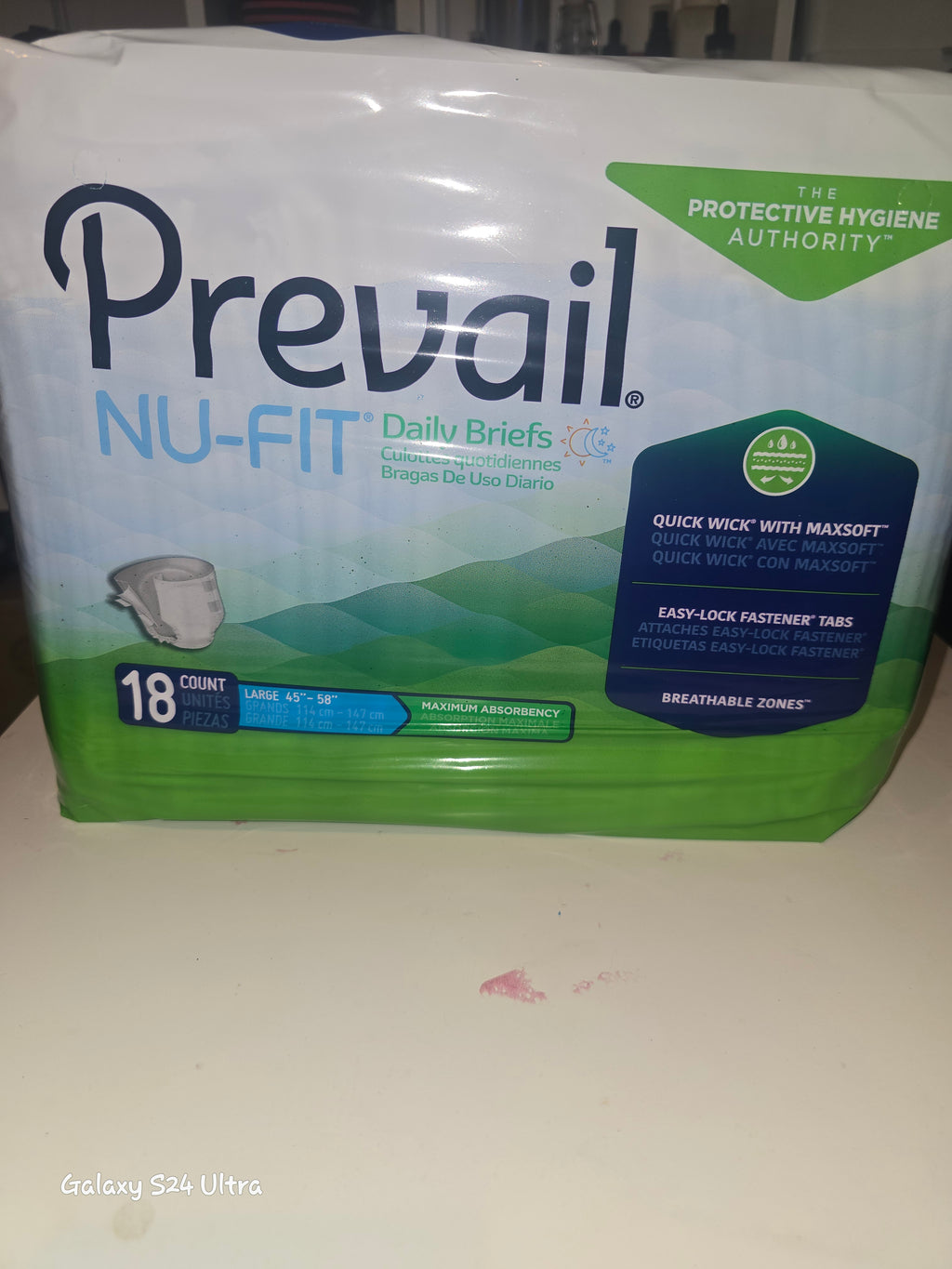 Prevail NU-FIT Daily Briefs – Large, 18 Count