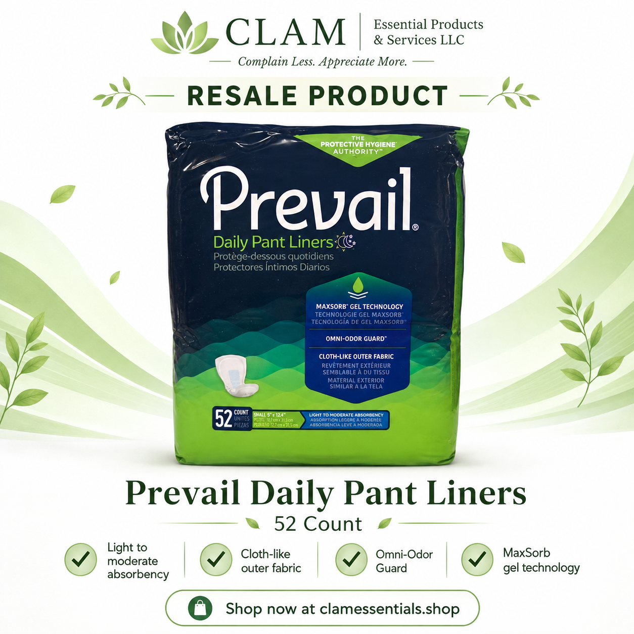Prevail Daily Pant Liners